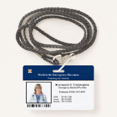 ID-identificatiekaartcode foto Badge (Voorkant met draagriem)
