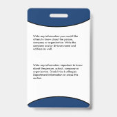 ID-identificatiekaartcode Fotomedewerker Badge (Achterkant)