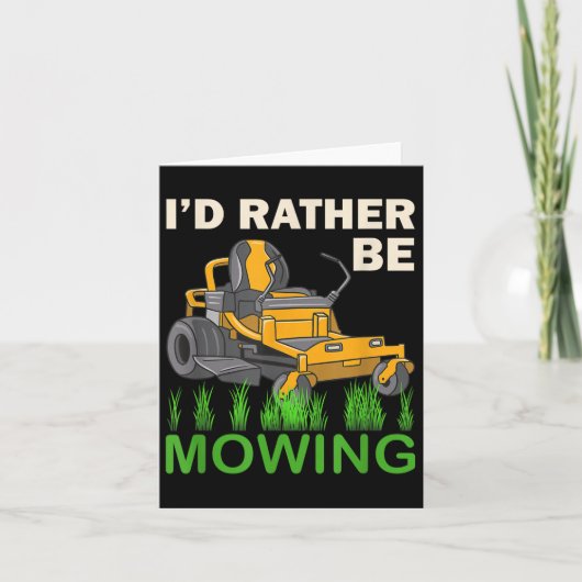 ID in plaats van de grappige mower Kaart (Voorkant)