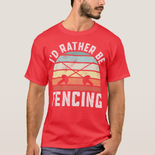 ID in plaats van het omheinen van Funny Fencer Fen T-shirt