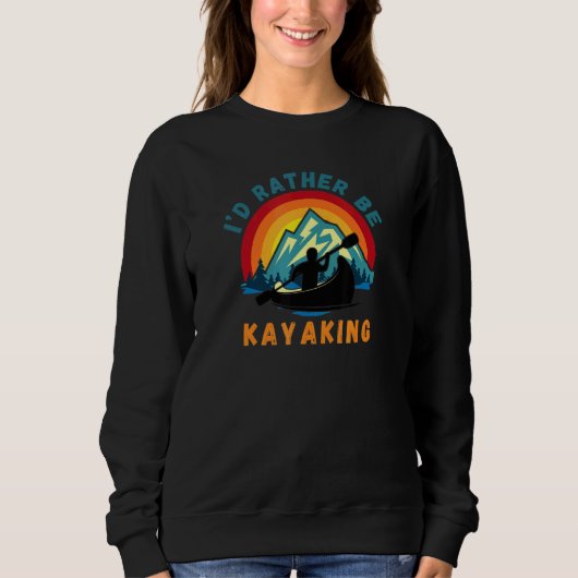 ID in plaats van Kayaking Canoe Retro Trui (Voorkant)