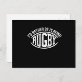ID In plaats van Rugby afspelen Briefkaart (Voorkant / Achterkant)