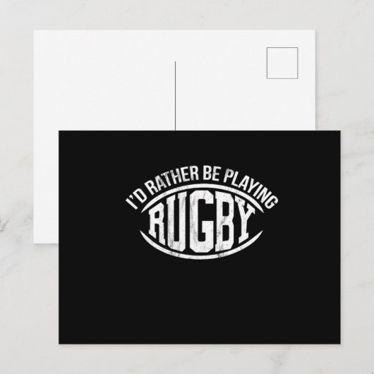 ID In plaats van Rugby afspelen Briefkaart (Voorkant / Achterkant)