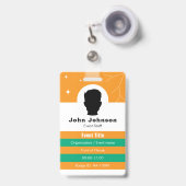 ID-kaart Badge - Minimale personeelsfoto (Voorzijde met uittrekbare clip)