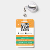 ID-kaart Badge - Minimale personeelsfoto (Achterkant met uittrekbare clip)