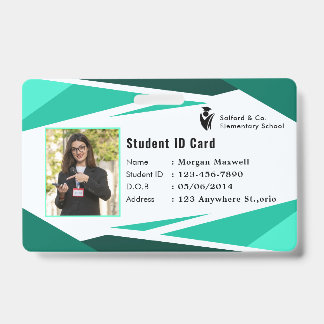 ID-kaart Badge Moderne Zakelijke Student Foto