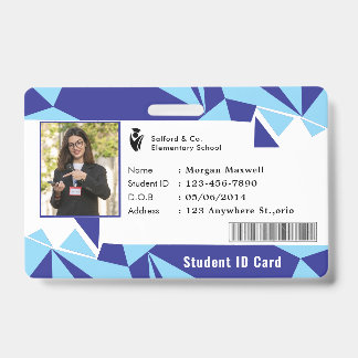 ID-kaart Badge Moderne Zakelijke Student Foto
