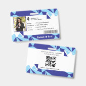 ID-kaart Badge Moderne Zakelijke Student Foto (Voor- en achterkant)