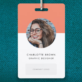 ID-kaart Badge | Zakelijke Personeel Foto Naambadg