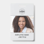 ID Kaart Foto en Logo Upload Medewerker Badge (Front)
