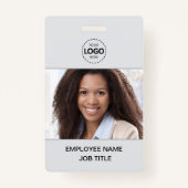ID Kaart Foto en Logo Upload Medewerker Badge (Voorkant)