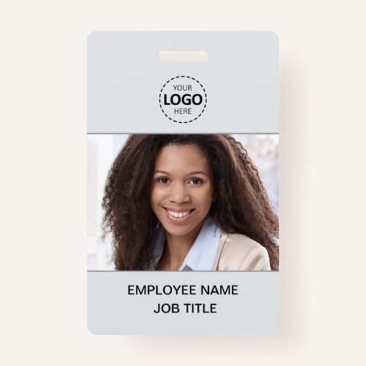 ID Kaart Foto en Logo Upload Medewerker Badge (Voorkant)