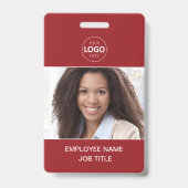 ID Kaart Foto en Logo Upload Medewerker Badge (Voorzijde)