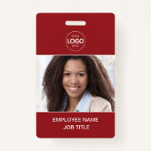 ID Kaart Foto en Logo Upload Medewerker Badge (Voorkant)