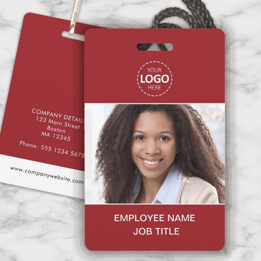 ID Kaart Foto en Logo Upload Medewerker Badge