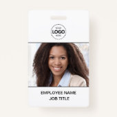 ID Kaart Foto en Logo Upload Medewerker Badge (Voorkant)