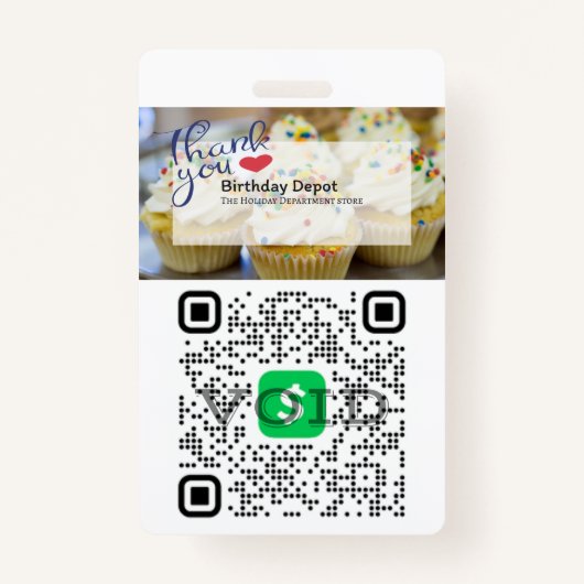 ID-kaart QR-code Betalingsproces Badge (Voorkant)