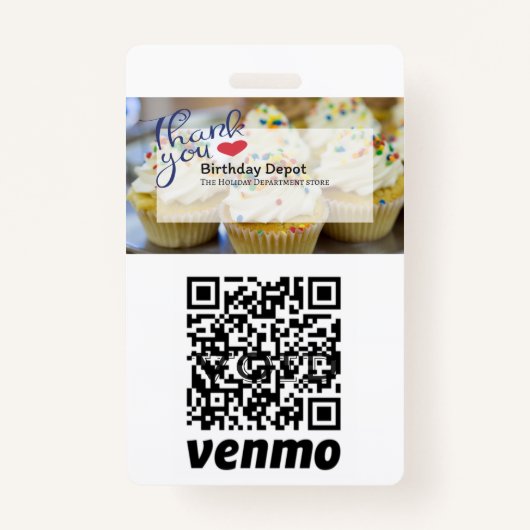 ID-kaart QR-code Betalingsproces Badge (Achterkant)