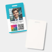 ID-kaart Upload uw foto Bedrijfslogo QR-code Badge (Voor- en achterkant)