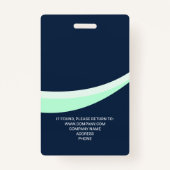 ID-kaart van bedrijfsfoto-ID Logo werknemer Badge (Achterkant)