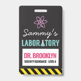 ID-kaart van de wetenschappelijke partij Badge