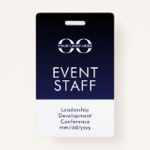 ID-kaart van het gebeurtenispersoneel Badge (Achterkant)
