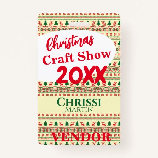  ID-kaart van leverancier van feestdag Badge (Voorkant)