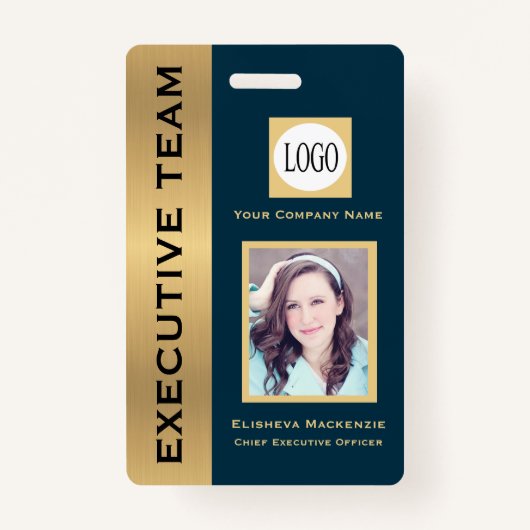 ID-kaart van marinepersoneel en Gold Creative Exec Badge (Voorkant)