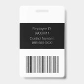 ID-kaart voor Bright Yellow Custom Photo Security  Badge (Achterkant)