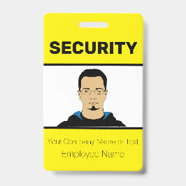 ID-kaart voor Bright Yellow Custom Photo Security  Badge