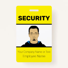ID-kaart voor Bright Yellow Custom Photo Security Badge