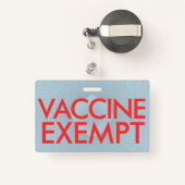 ID-kaart voor vrijstelling van religieuze vaccinat Badge (Achterkant met intrekbare)