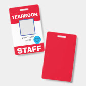 ID-kaart voor Yearbook-personeel Badge (Voor- en achterkant)