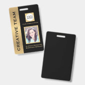 ID-kaart voor zwarte en goudcreatieve Executive-me Badge (Voor- en achterkant)
