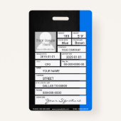 ID-kaart werknemer Badge (Achterkant)