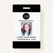ID-kaartbadge voor werknemers - zwart Badge (Voorkant)