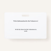 ID kerstfoto-ID voor werknemers Aangepast Badge (Achterkant)