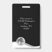 ID Lanyard Badge Medical Photo Black (Achterkant)