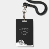 ID Lanyard Badge Medical Photo Black (Achterkant met lanyard)
