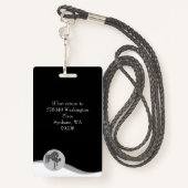 ID Lanyard Badge Medical Photo Black (Achterkant met draagriem)