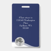 ID Lanyard Badge Medical Photo Navy (Back)