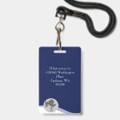 ID Lanyard Badge Medical Photo Navy (Back with Lanyard)