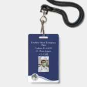 ID Lanyard Badge Medische Foto Marine (Voorzijde met lanyard)