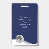 ID Lanyard Badge Medische Foto Marine (Achterkant)
