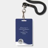 ID Lanyard Badge Medische Foto Marine (Achterkant met lanyard)