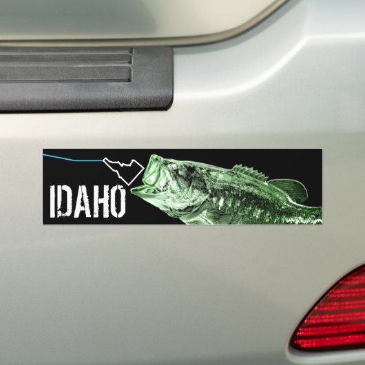 ID LARGEMOUTH BAST - HIER FISHY STKG IDAHO BUMPERSTICKER (Op auto)