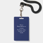 ID-leren badge zakelijk of medisch (Achterkant met lanyard)