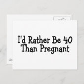 ID liever 40 dan zwanger Aankondigingskaart (Voorkant / Achterkant)