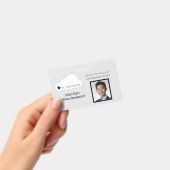 ID Light Grey & Black Horizontal werknemer Badge (Handheld)