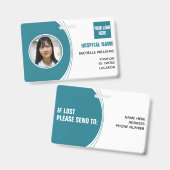 ID logo van aangepaste foto van werknemers Badge (Voor- en achterkant)